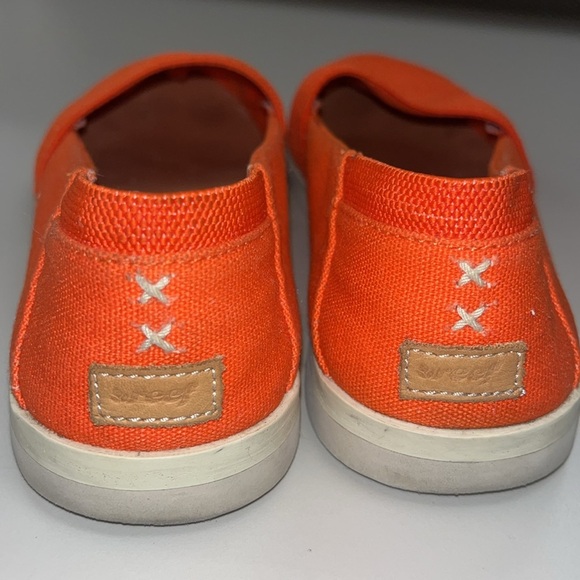Reef ladies flats orange canvas material size 7, sample shoes - Picture 4 of 11